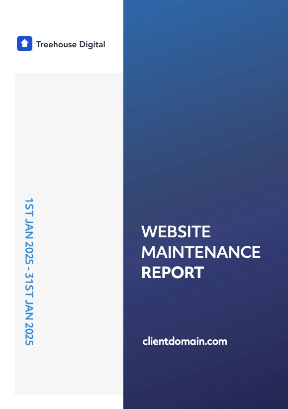 An example white label Glow client maintenance report
